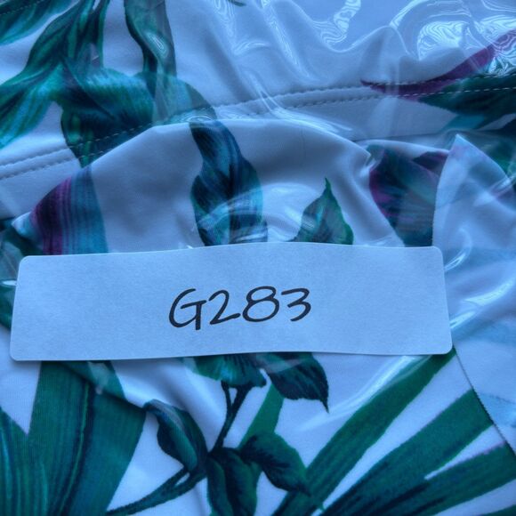 Torrid Wireless Ruffle Sleeve Bikini Top Green Susie Tropical Size 2 18-20 G283 - Picture 9 of 9